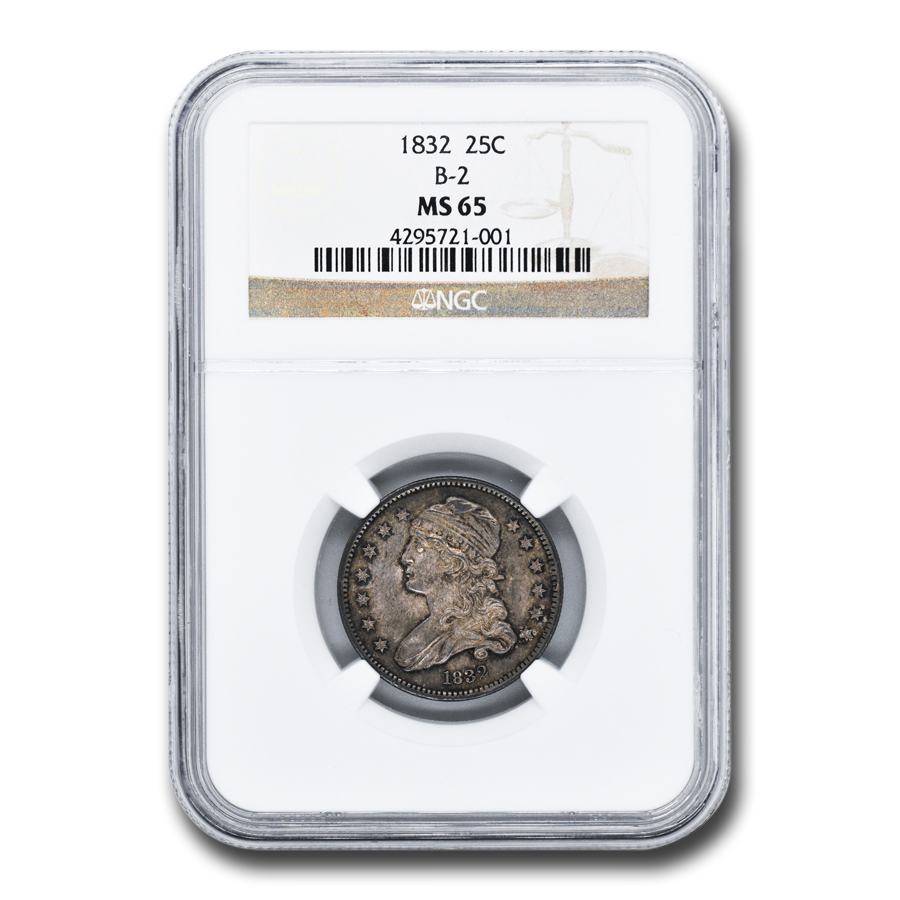 Buy 1832 Capped Bust Quarter MS-65 NGC (B-2) - Click Image to Close