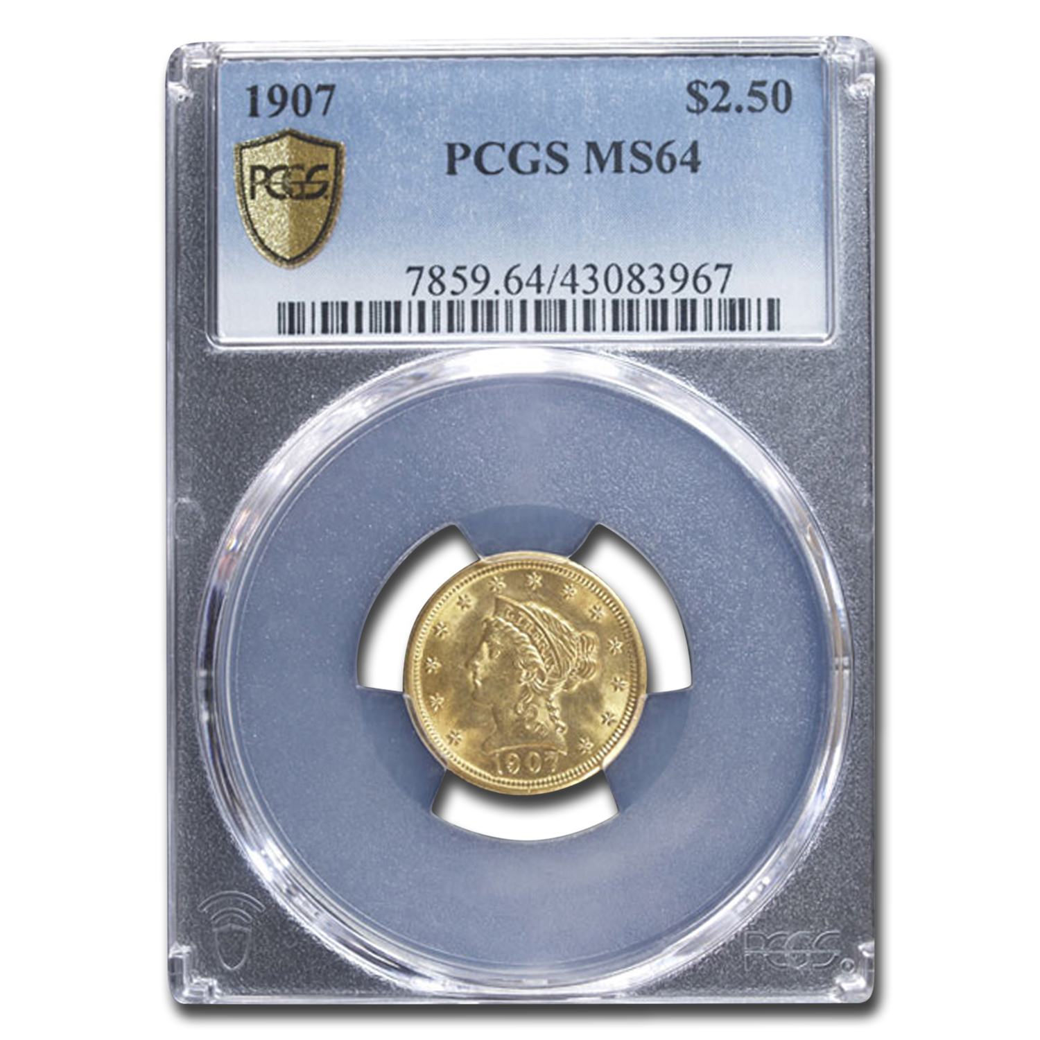 Buy 1907 $2.50 Liberty Gold Quarter Eagle MS-64 PCGS
