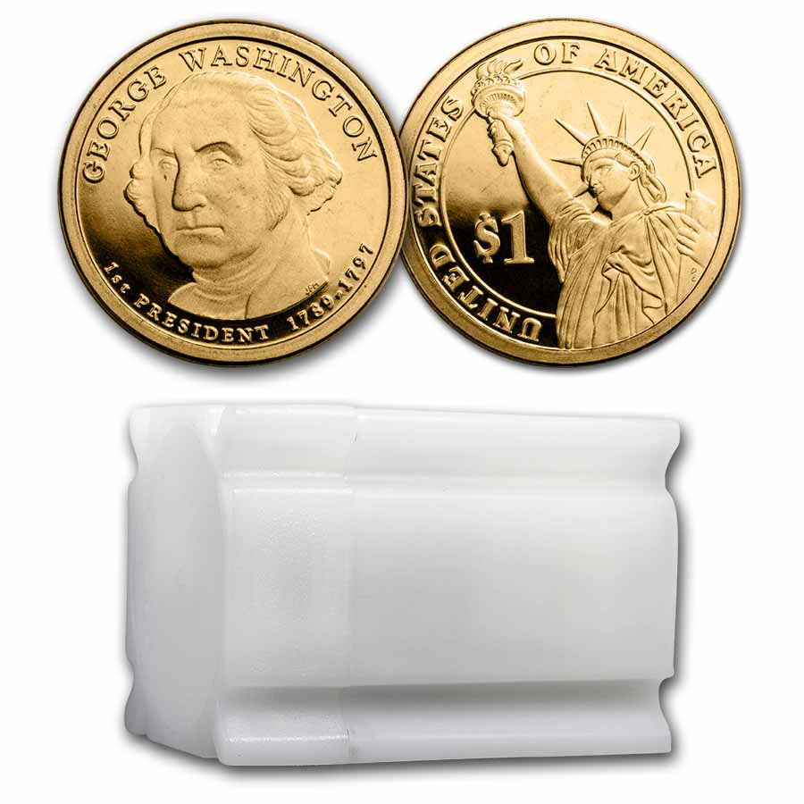 Buy 2007-S George Washington 20-Coin Presidential Dollar Roll PR - Click Image to Close
