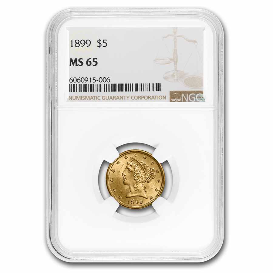 Buy $5 Liberty Gold Half Eagle MS-65 NGC