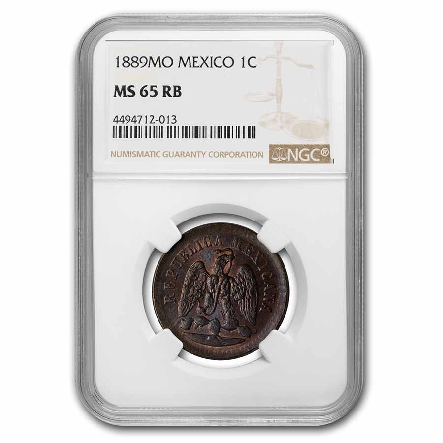 Buy 1889-Mo Mexico Centavo MS-65 NGC (Red/Brown)