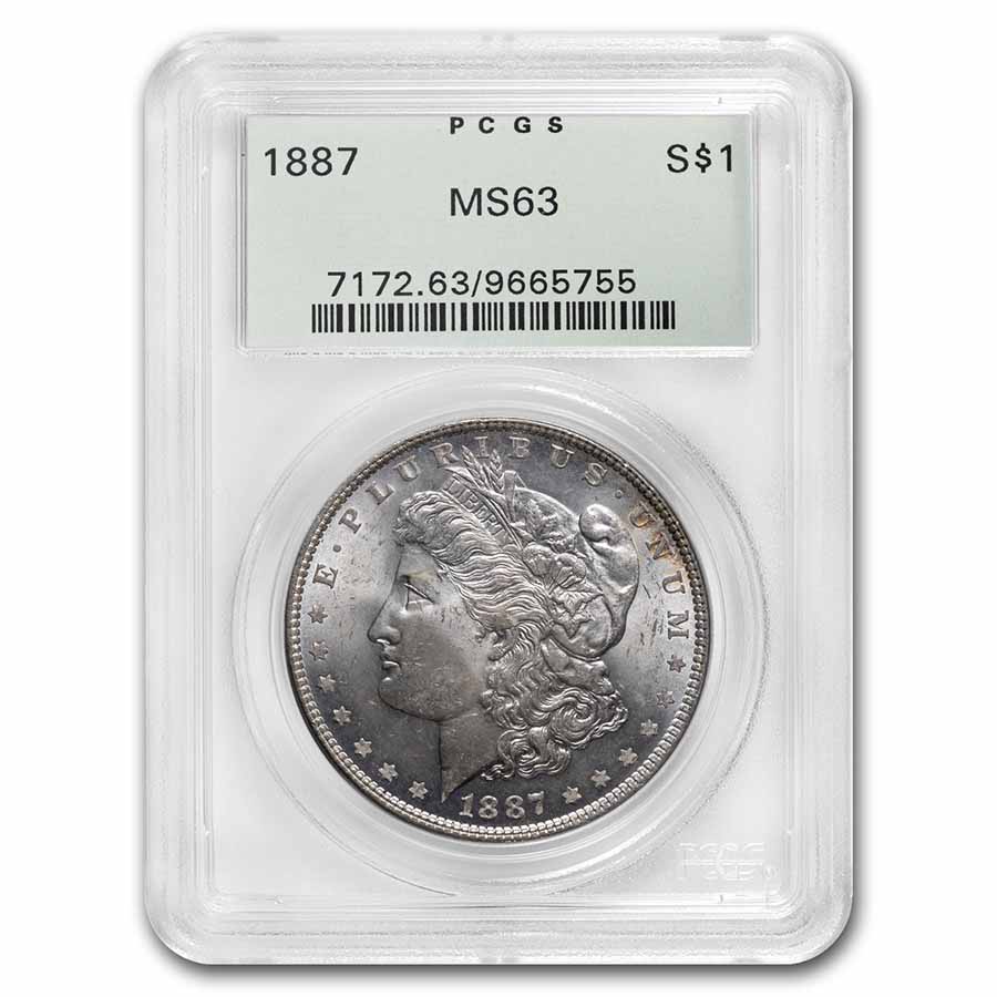 Buy 1887 Morgan Dollar MS-63 PCGS (Old Green Label) - Click Image to Close