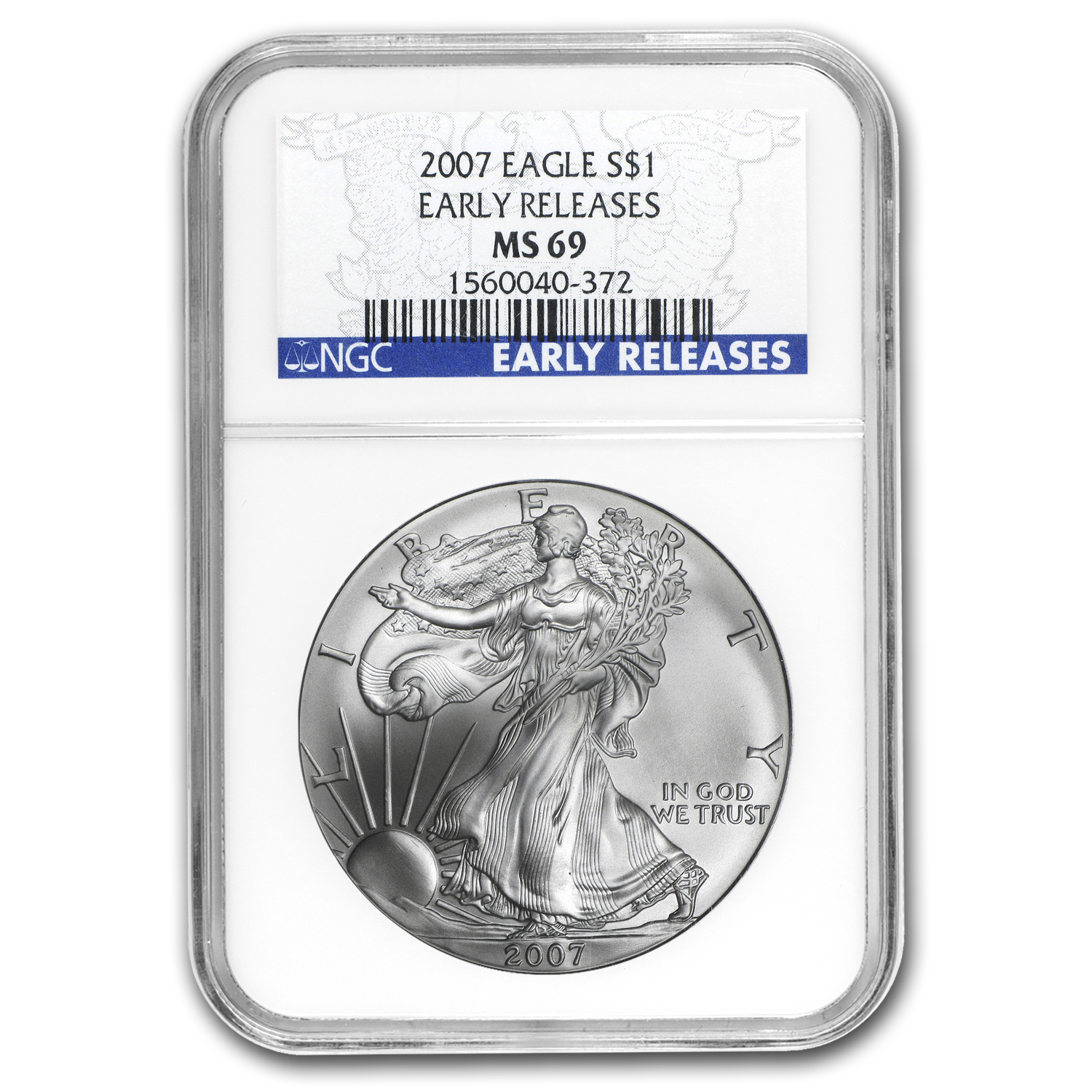 Buy 2007 American Silver Eagle MS-69 NGC Blue Label - Click Image to Close