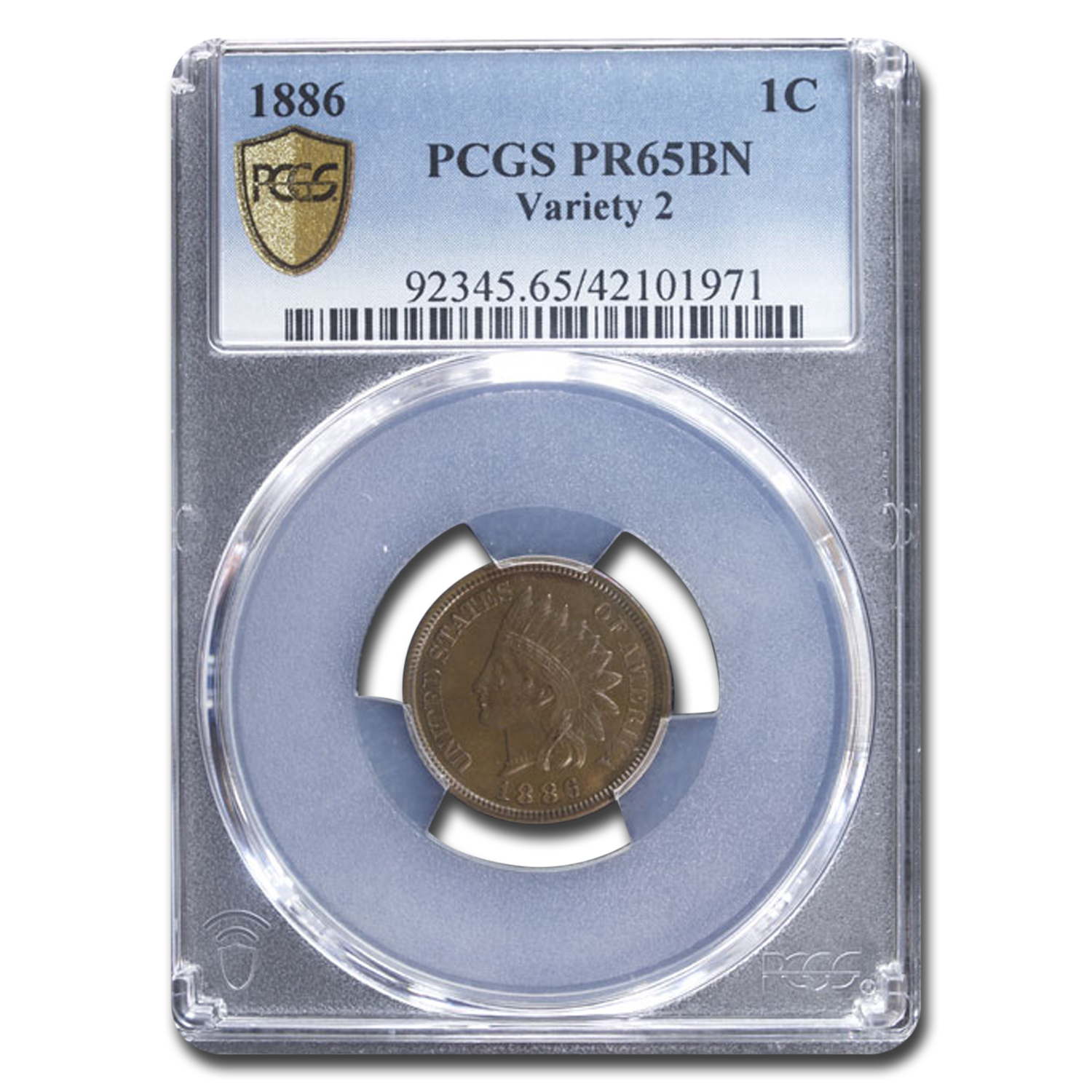 Buy 1886 Indian Head Cent Type-II PR-65 PCGS (Brown)