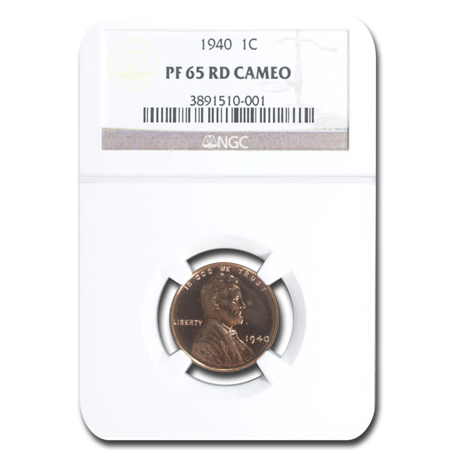 Buy 1940 Lincoln Cent PF-65 Cameo NGC (Red)