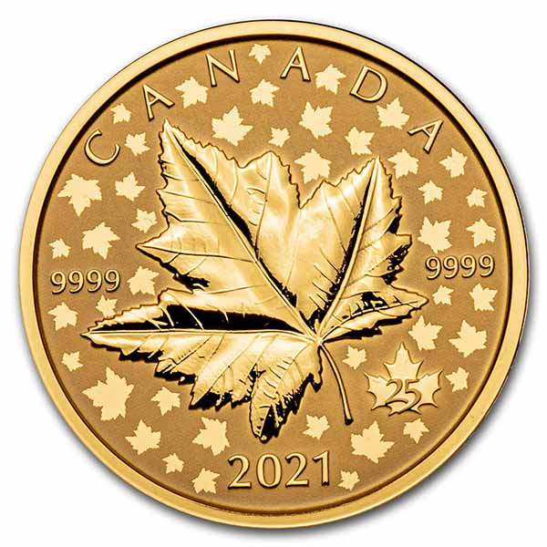 Buy 2021 Canada 1 oz Gold $200 Maple Leaf Celebration Piedfort - Click Image to Close