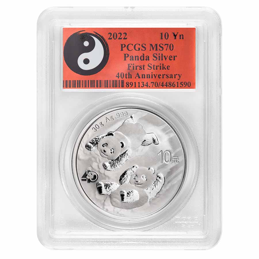 Buy 2022 China Silver Panda MS-70 PCGS (FS, 40th Anniv. Yin-Yang) - Click Image to Close