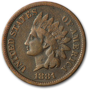 Buy 1881 Indian Head Cent VG - Click Image to Close