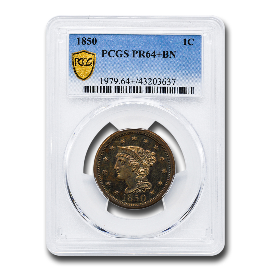 Buy 1850 Large Cent PR-64+ PCGS (Brown)