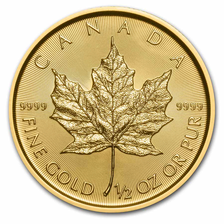 Buy 2022 Canada 1/2 oz Gold Maple Leaf BU