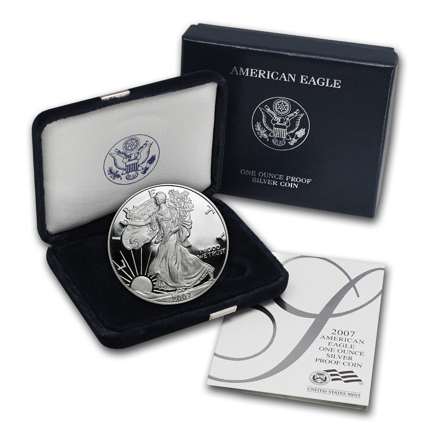 Buy 2007-W 1 oz Proof American Silver Eagle (w/Box & COA) - Click Image to Close