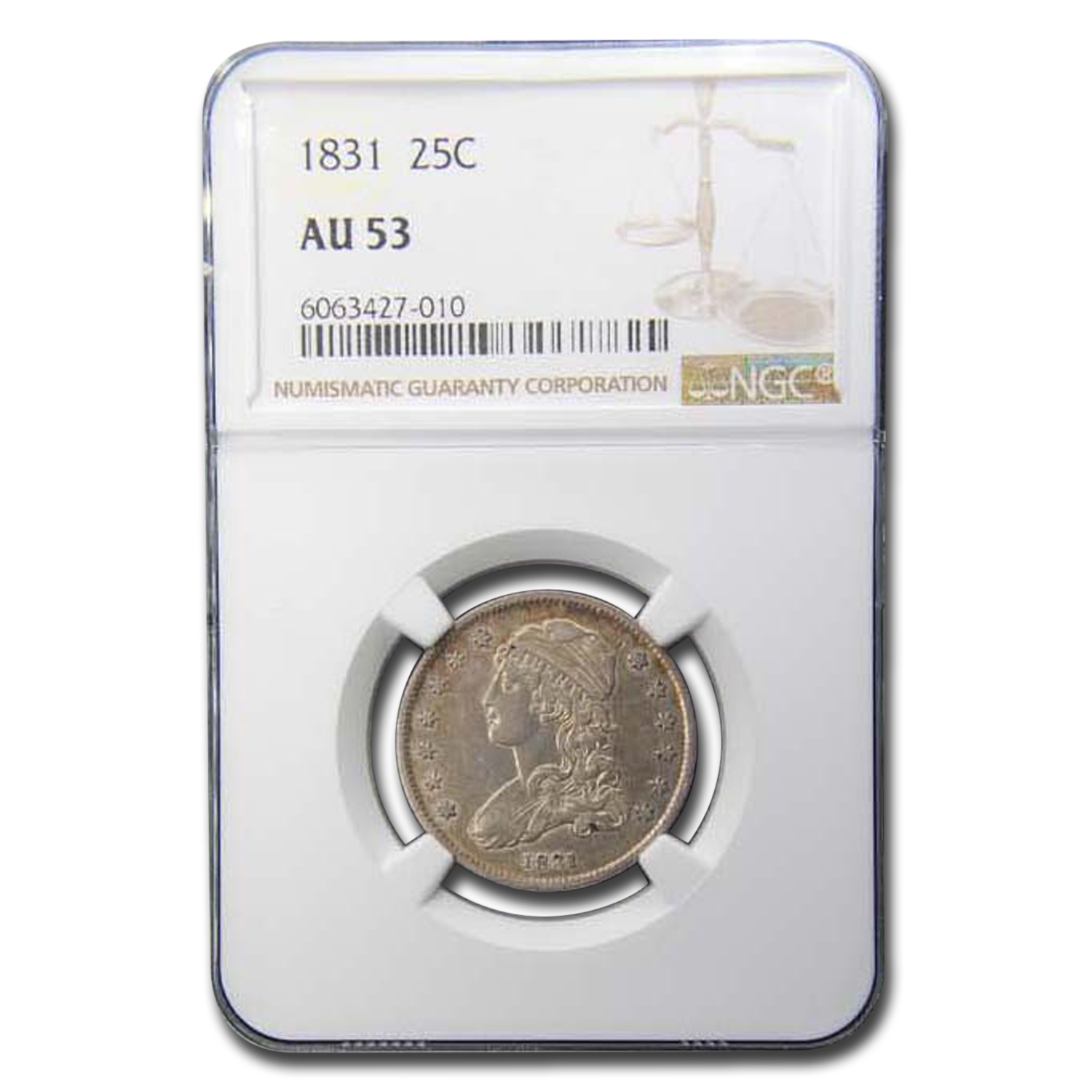 Buy 1831 Capped Bust Quarter AU-53 NGC