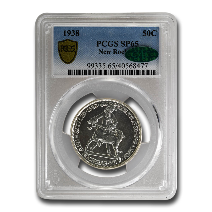 Buy 1938 New Rochelle Half 250th Anniversary SP-65 PCGS CAC - Click Image to Close