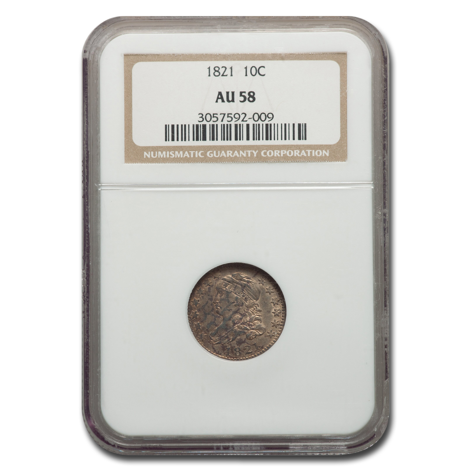 Buy 1821 Capped Bust Dime AU-58 NGC