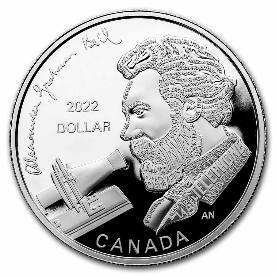 Buy 2022 Canada Silver Dollar Alexander Graham Bell Proof - Click Image to Close
