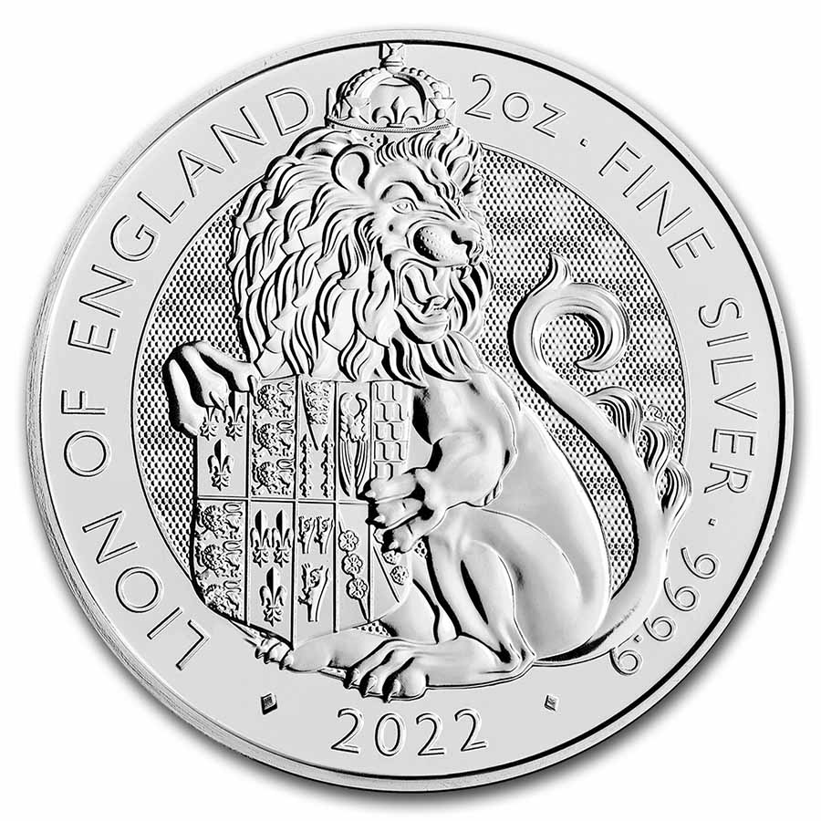 Buy 2022 GB 2 oz Silver The Lion of England