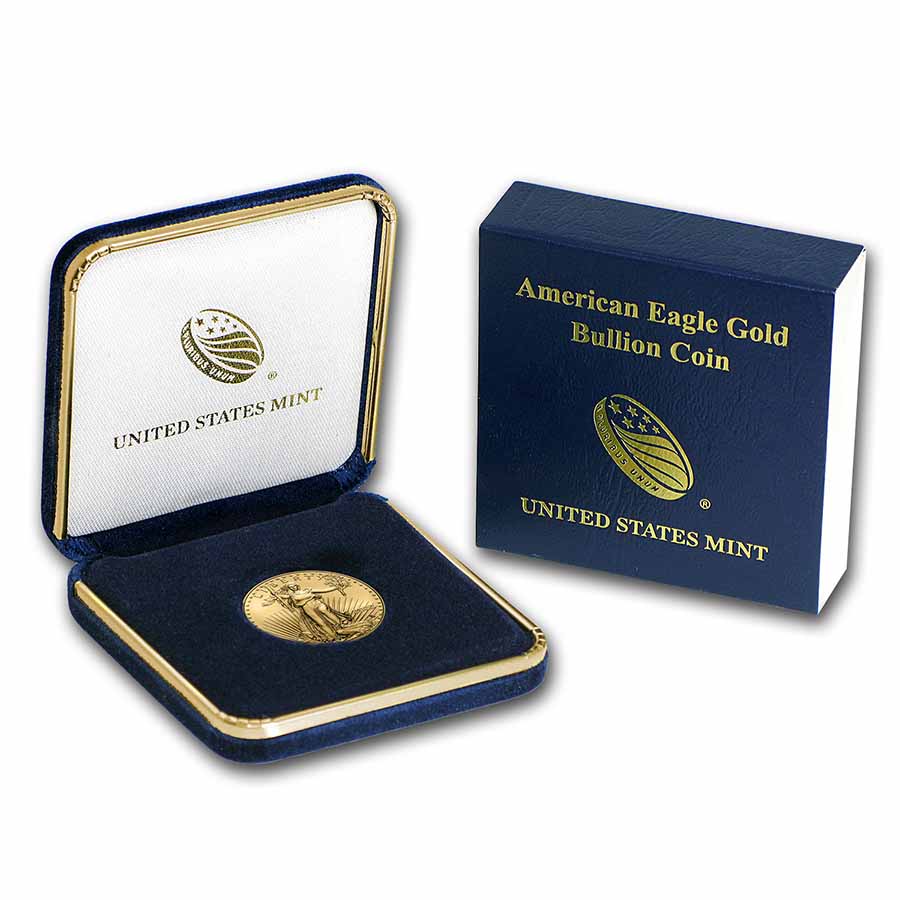 2022 1/2 oz American Gold Eagle Coin BU w/U.S. Mint Box - Click Image to Close