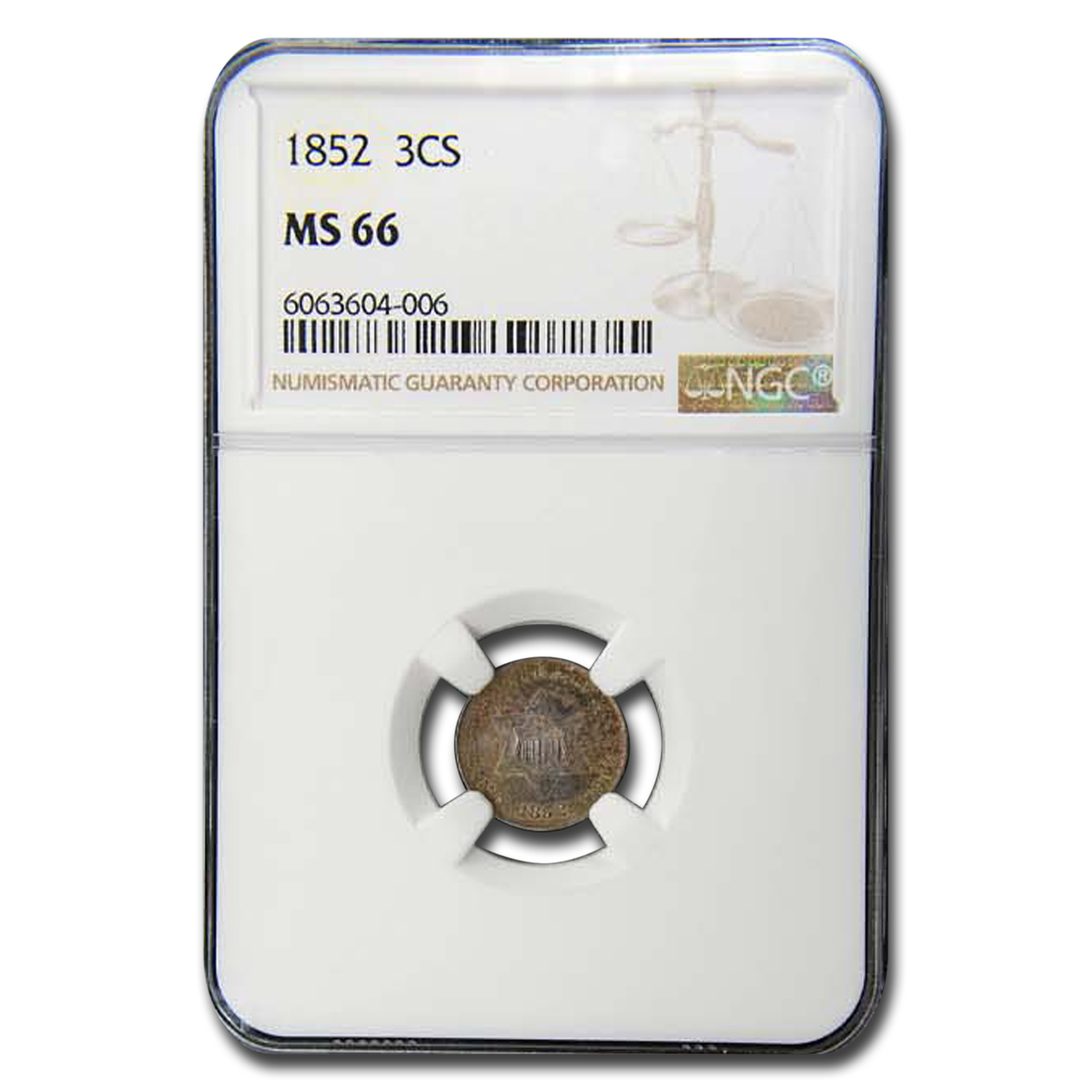 Buy 1852 Three Cent Silver MS-66 NGC - Click Image to Close