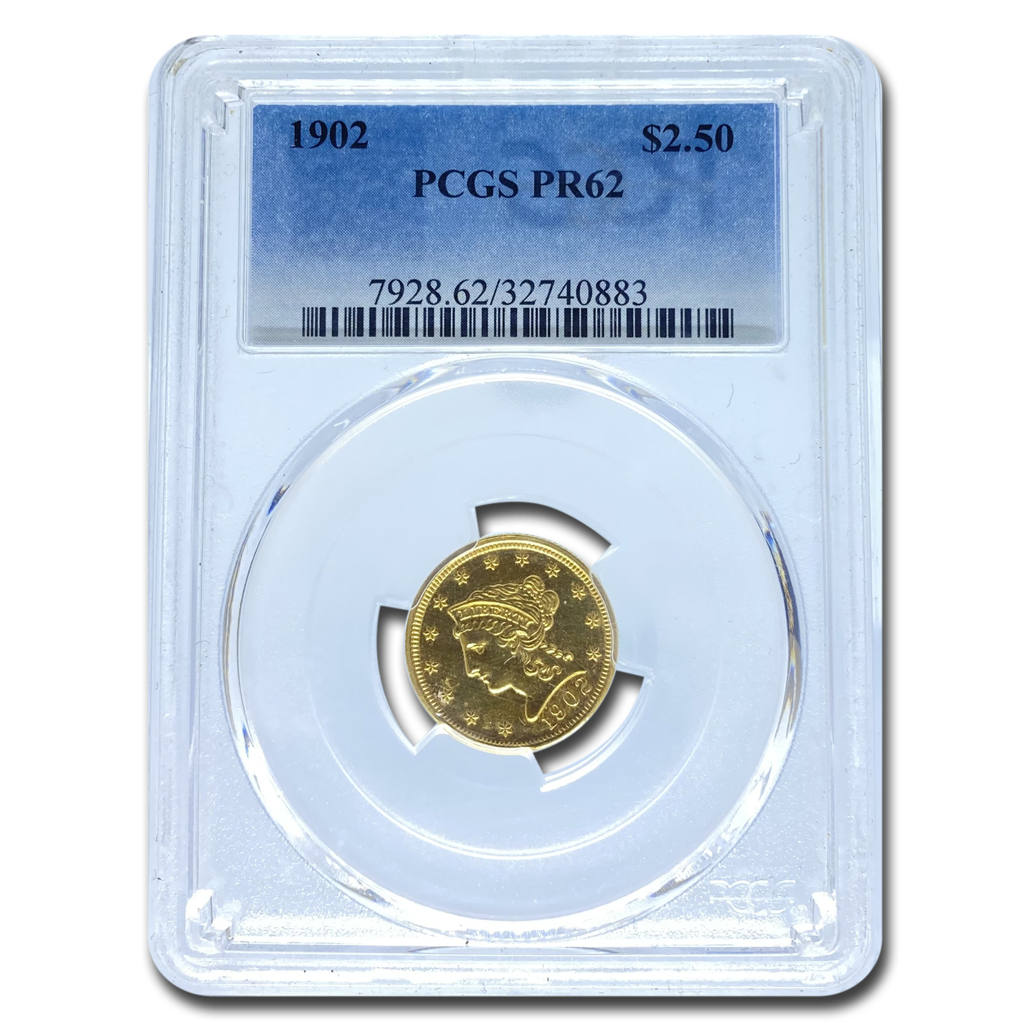 Buy 1902 $2.50 Liberty Gold Quarter Eagle PR-62 PCGS - Click Image to Close