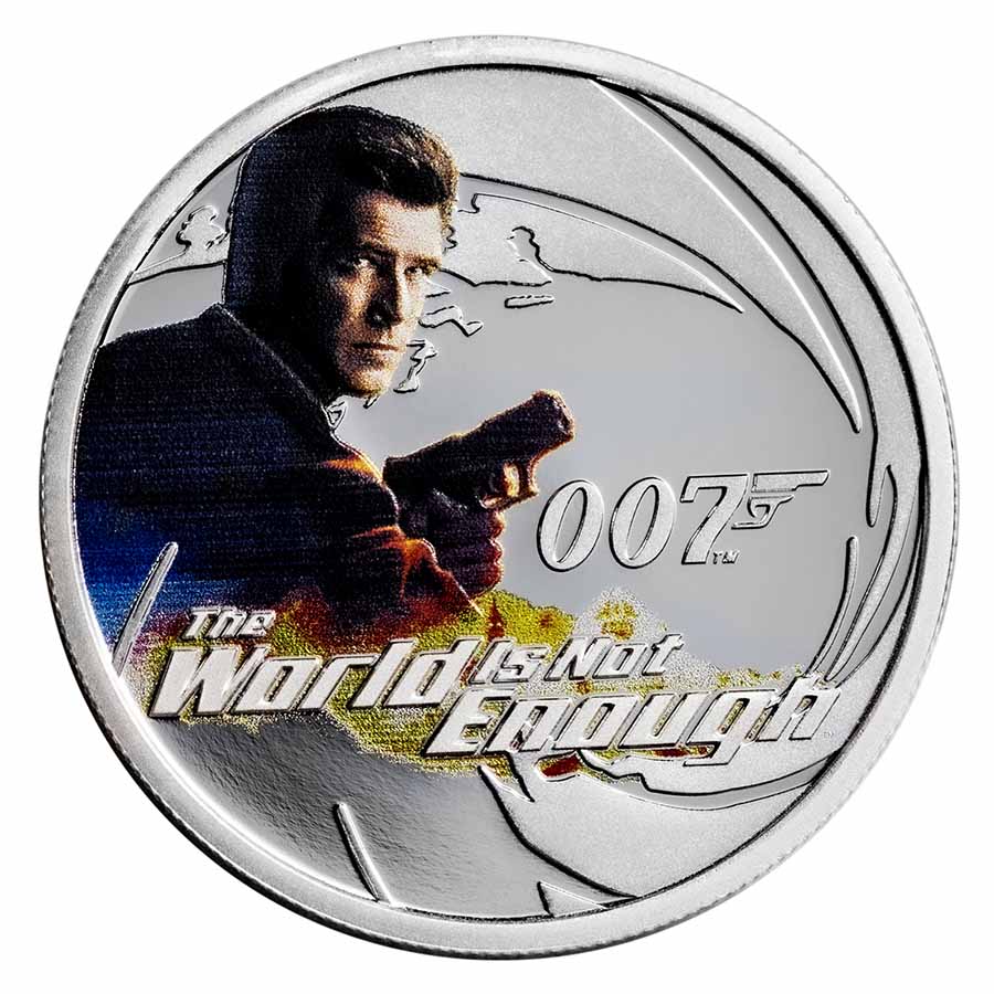 2022 TUV 1/2 oz Ag 007 James Bond Movie The World Is Not Enough - Click Image to Close