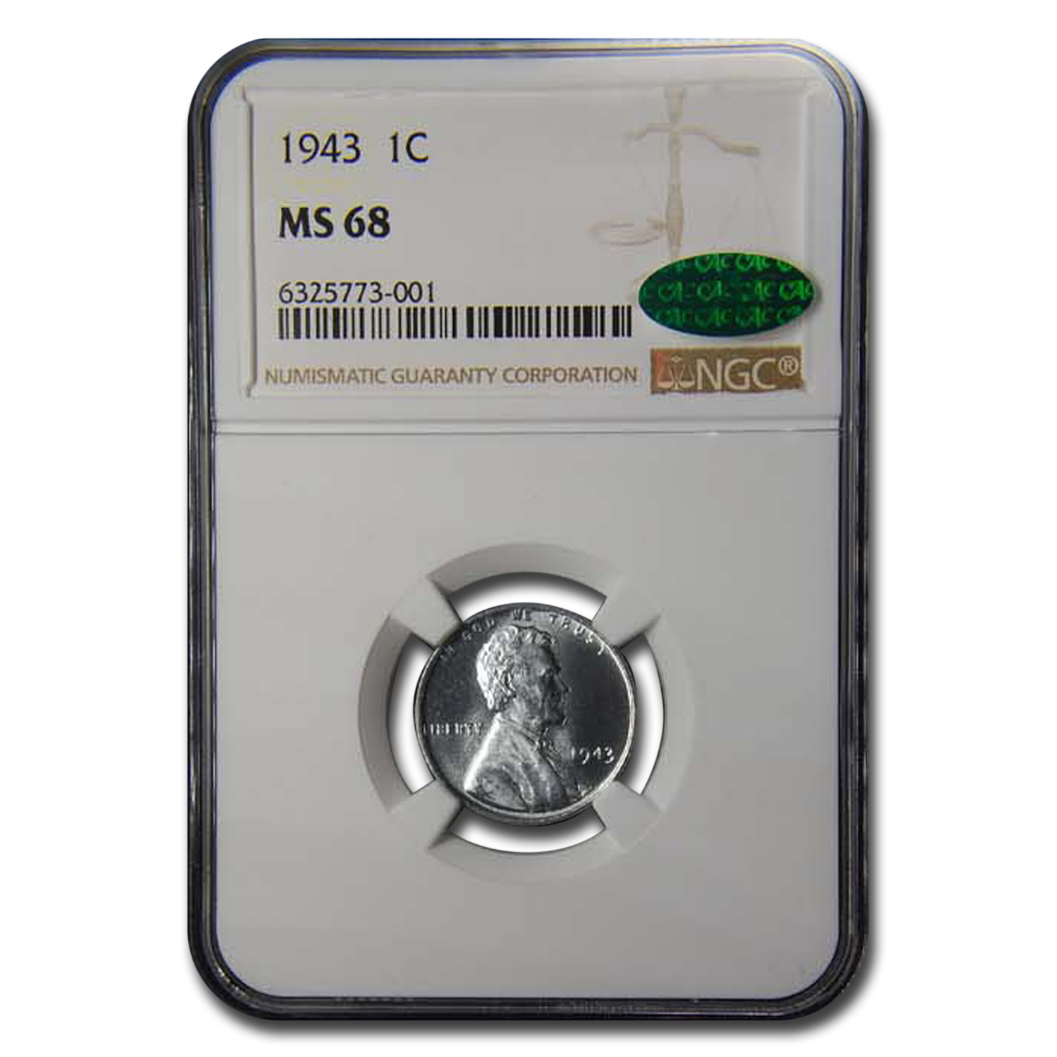Buy 1943 Lincoln Cent Doubled Die Obverse MS-68 NGC CAC - Click Image to Close