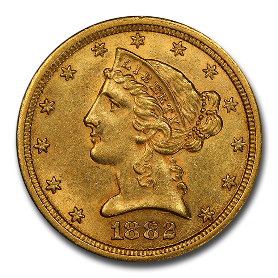 Buy 1882-CC $5 Liberty Gold Half Eagle MS-62 PCGS - Click Image to Close