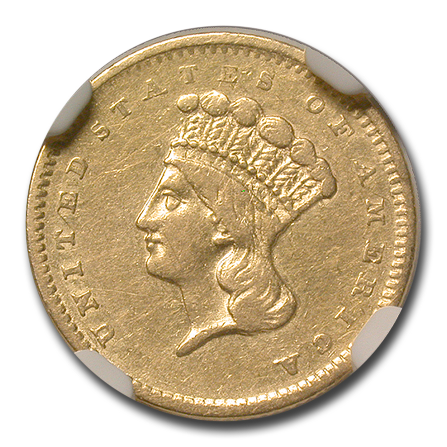 Buy 1856 $1 Indian Head Gold XF-40 NGC (Slanted 5)