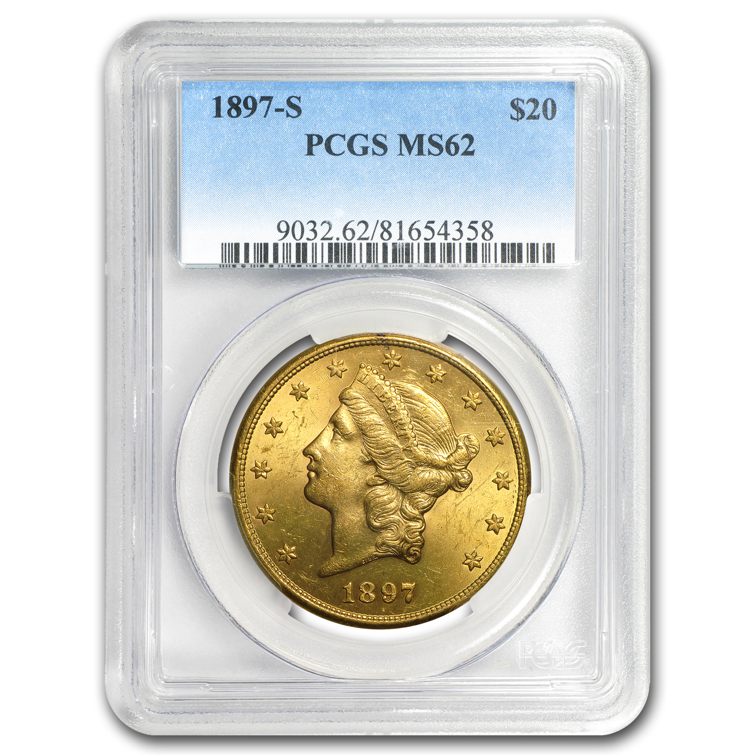 Buy 1897-S $20 Liberty Gold Double Eagle MS-62 PCGS