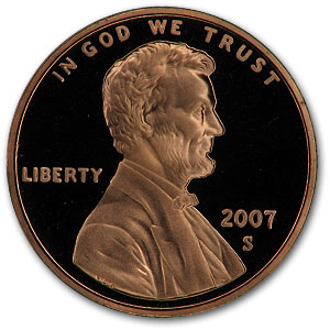Buy 2007-S Lincoln Cent Gem Proof (Red) - Click Image to Close