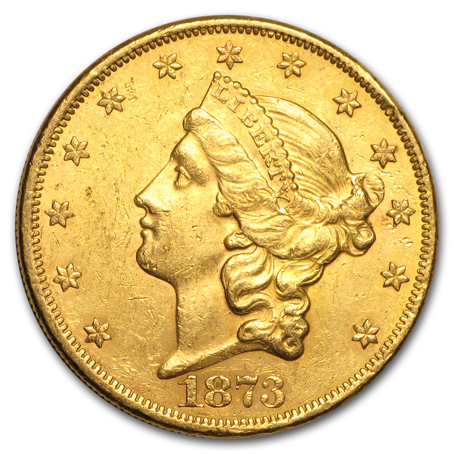 Buy 1873 $20 Liberty Gold Double Eagle Open 3 AU - Click Image to Close