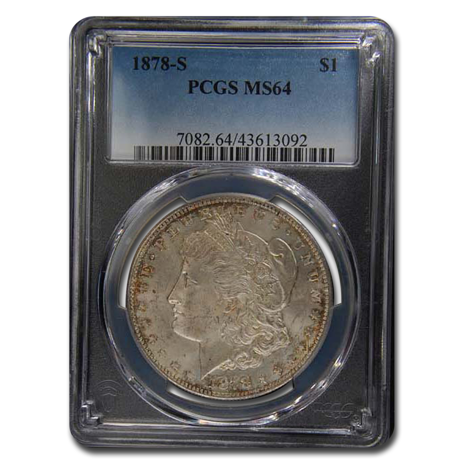 Buy 1878-S Morgan Dollar MS-64 PCGS (Toned) - Click Image to Close