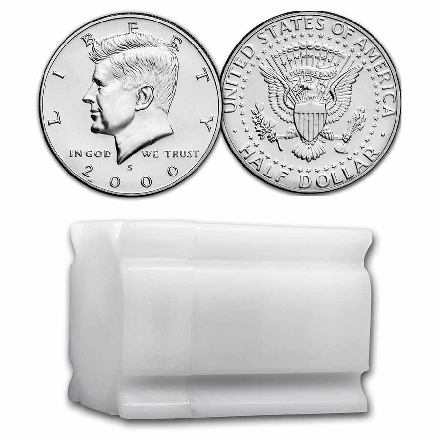 Buy 2000-S Silver Kennedy Half Dollar 20-Coin Roll Proof