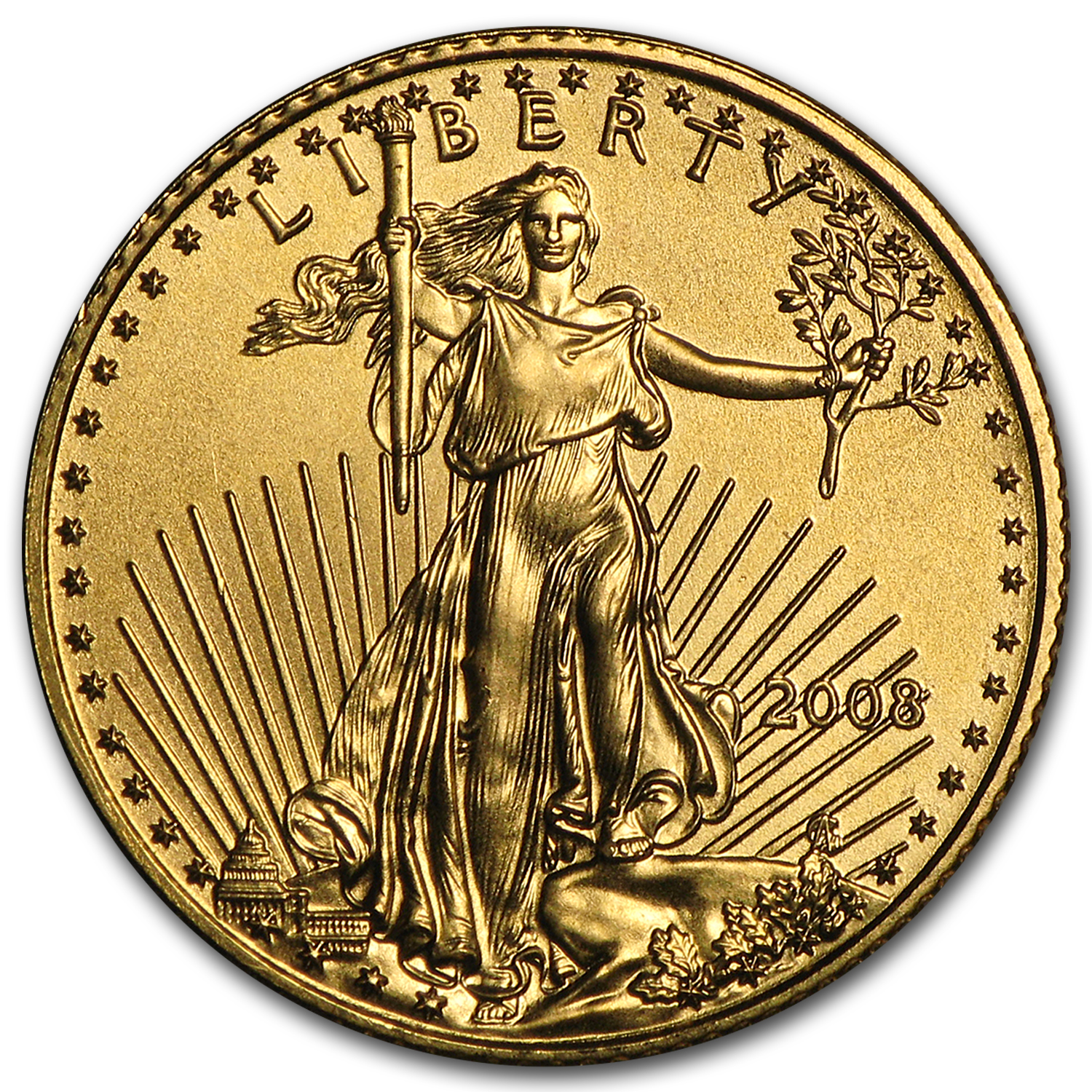 Buy 2008 1/10 oz American Gold Eagle BU - Click Image to Close