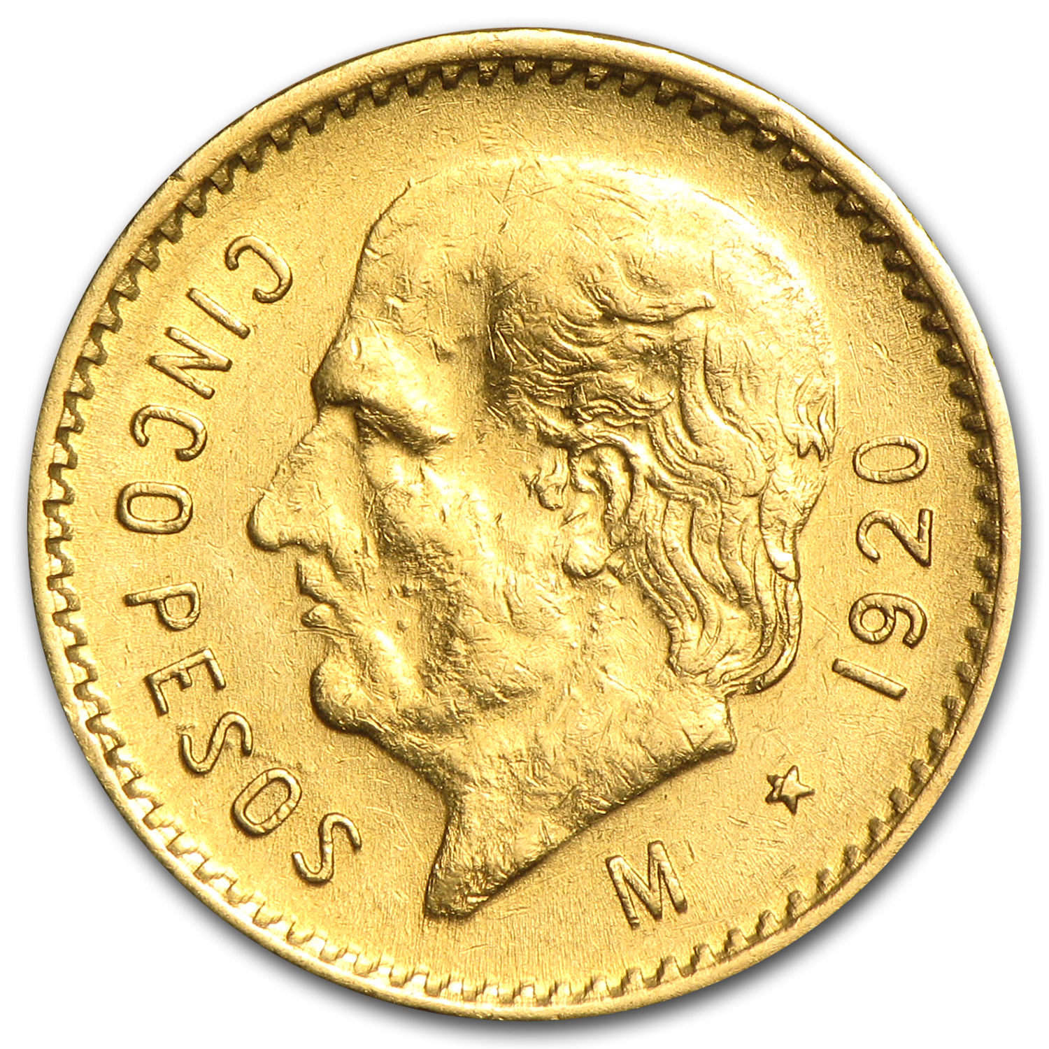 Buy 1920 Mexico Gold 5 Pesos AU - Click Image to Close