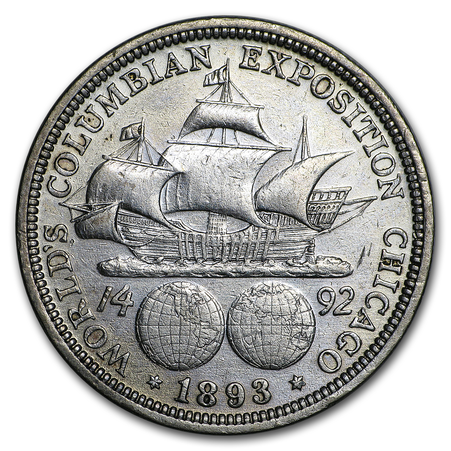Buy 1893 Columbian Expo Half Dollar XF - Click Image to Close