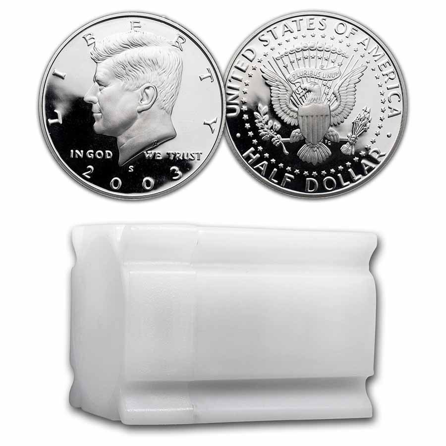 Buy 2003-S Silver Kennedy Half Dollar 20-Coin Roll Proof - Click Image to Close