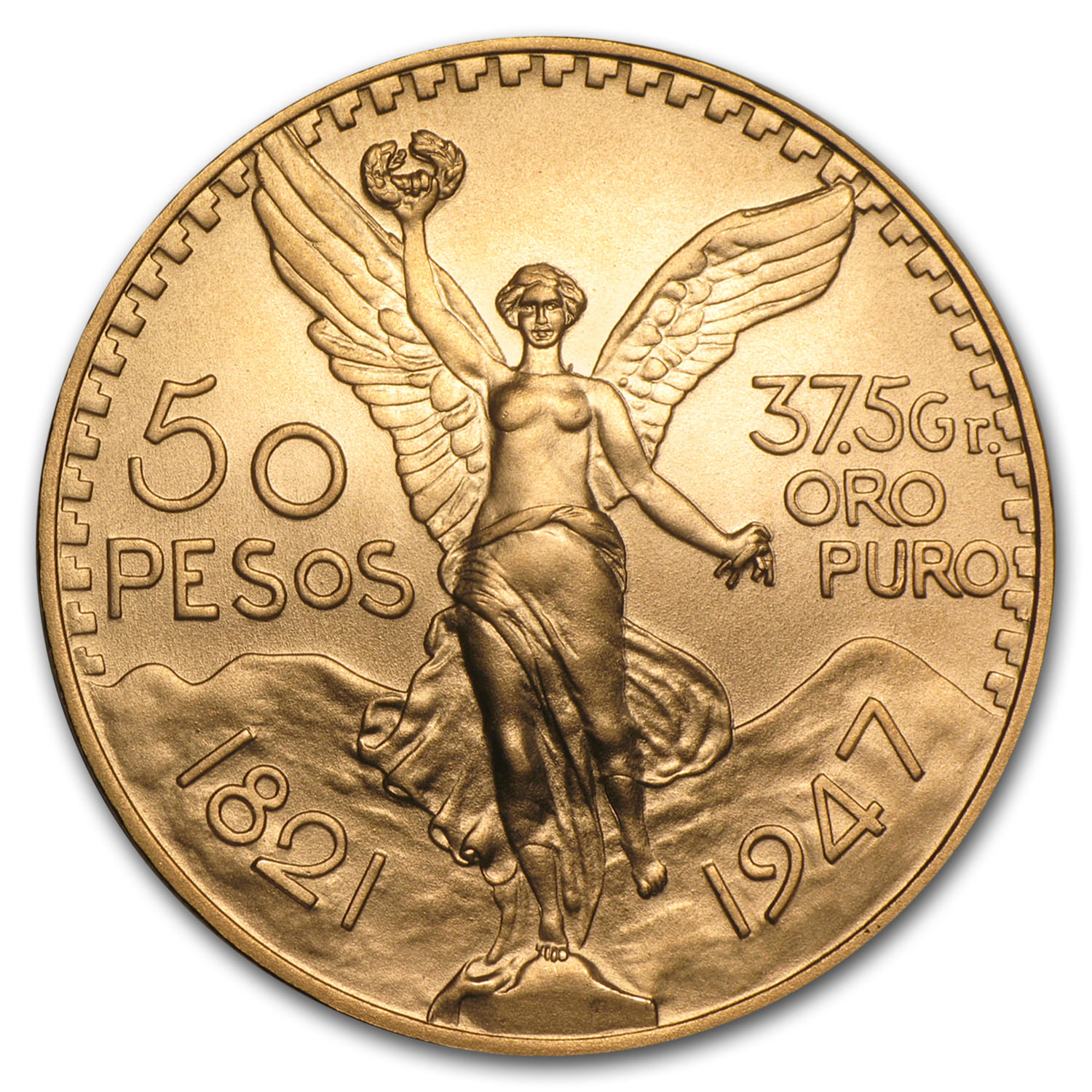 Buy 1947 Mexico Gold 50 Pesos BU - Click Image to Close