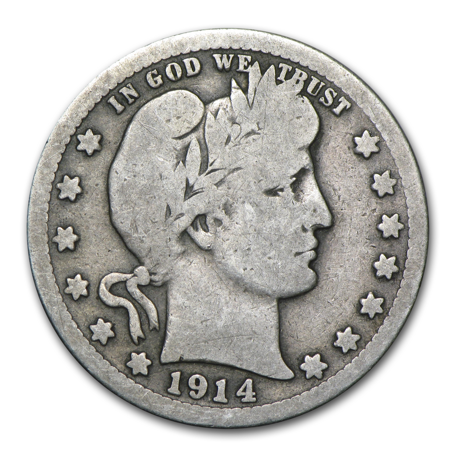 Buy 1914-S Barber Quarter VG - Click Image to Close