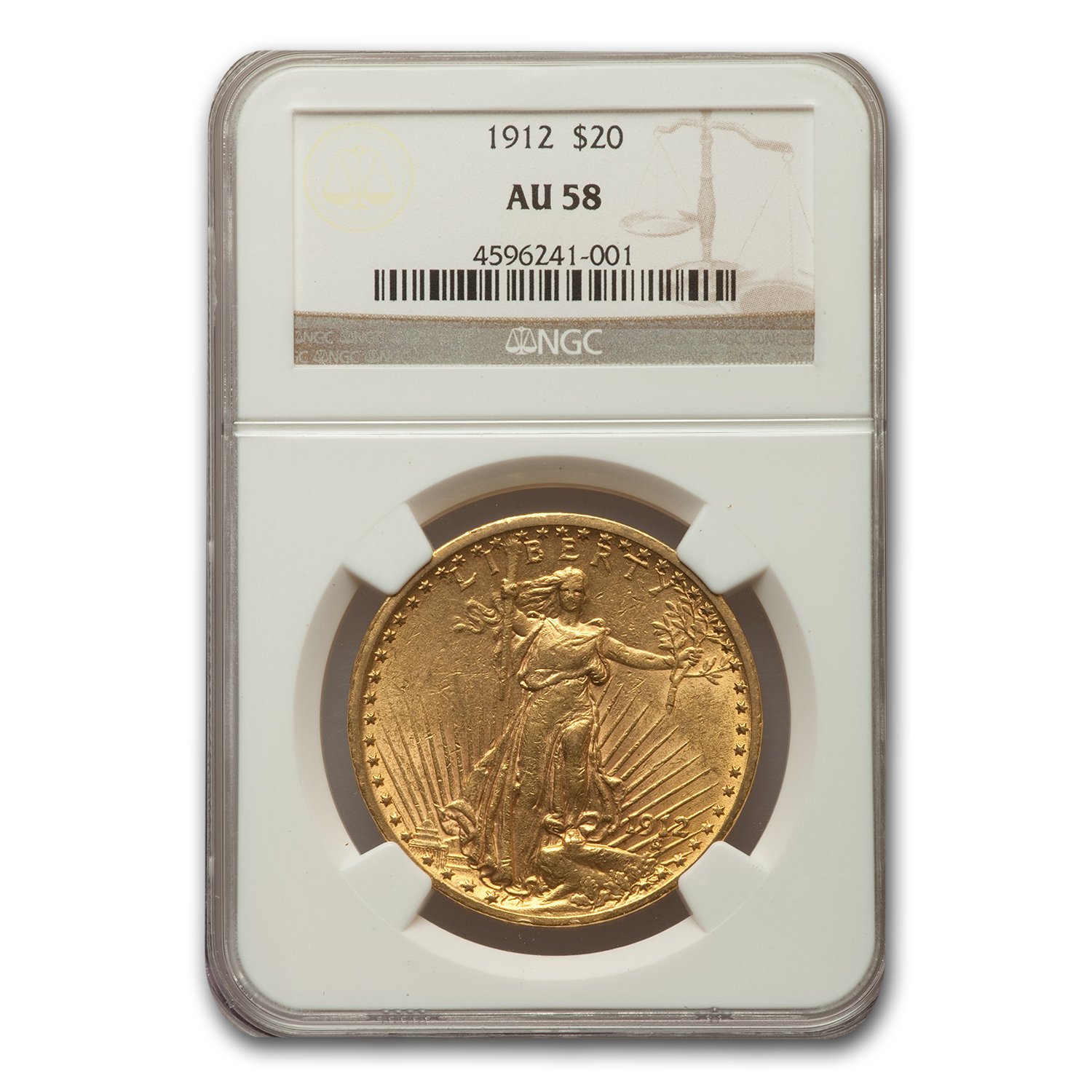 Buy 1912 $20 Saint-Gaudens Gold Double Eagle AU-58 NGC - Click Image to Close
