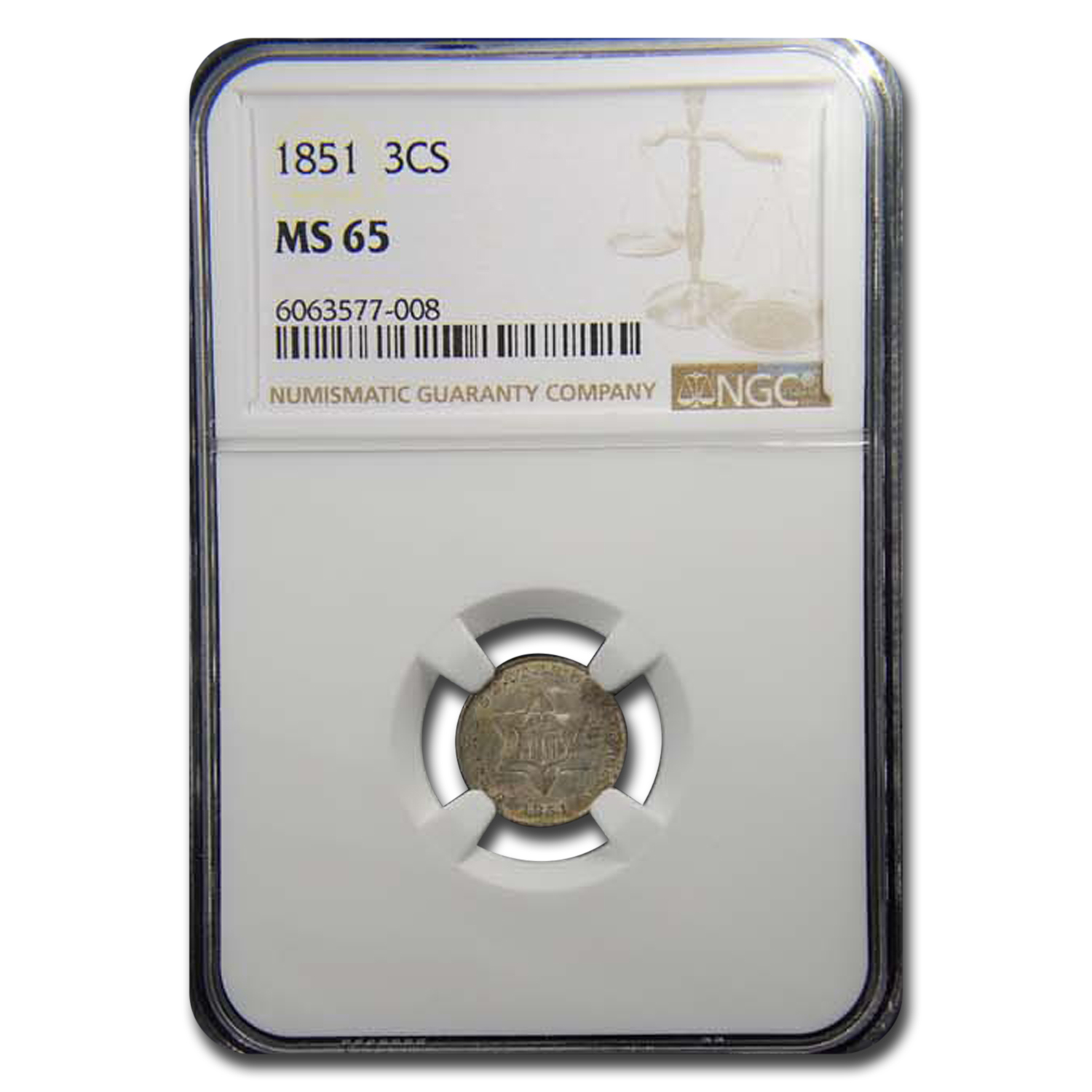 Buy 1851 Three Cent Silver MS-65 NGC - Click Image to Close