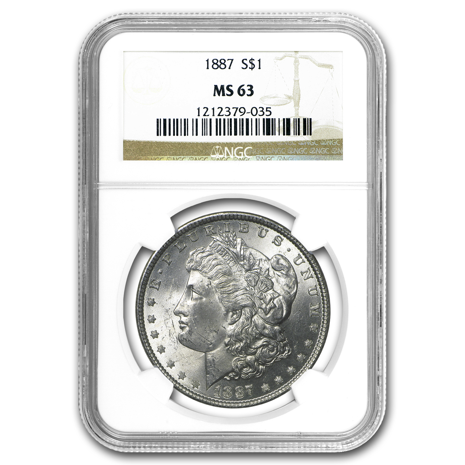 Buy 1887 Morgan Dollar MS-63 NGC - Click Image to Close