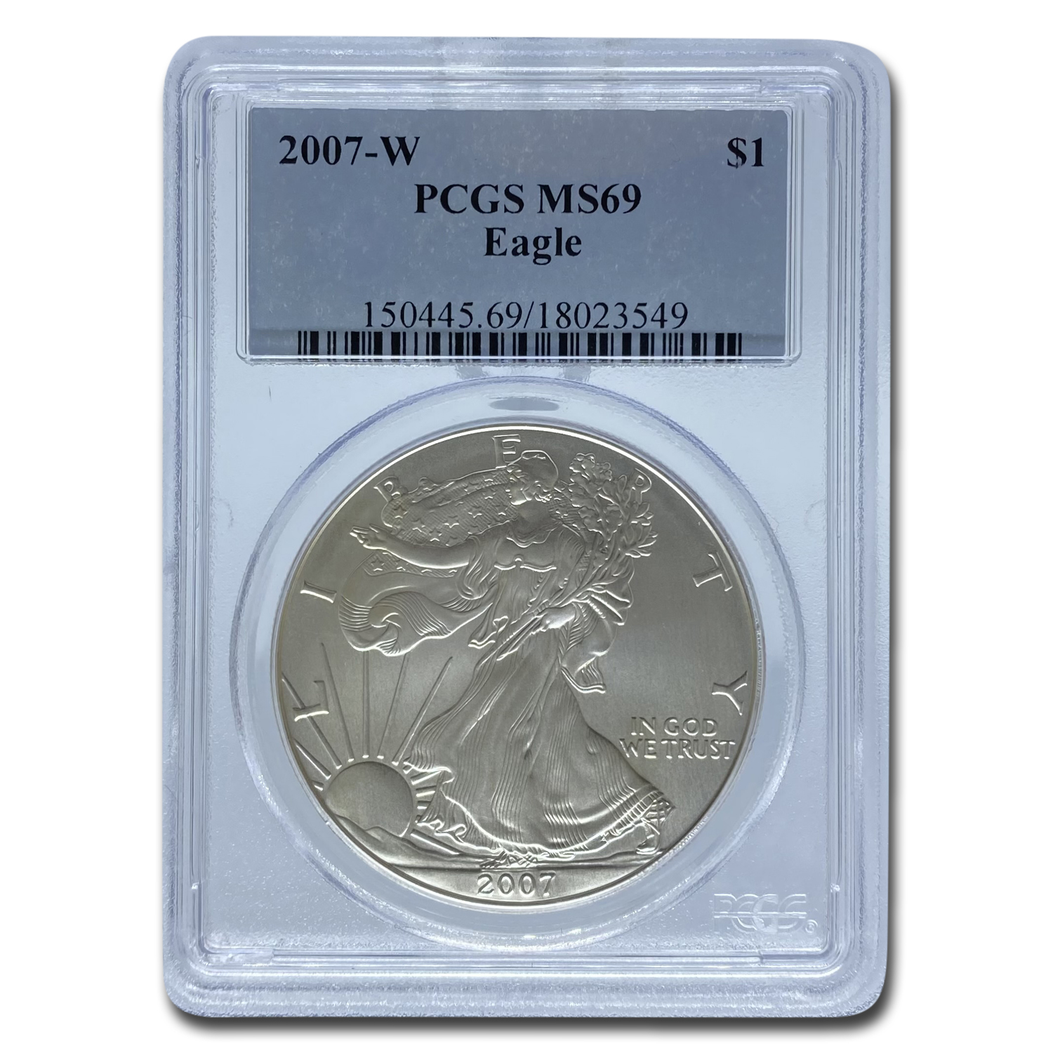 Buy 2007-W Burnished American Silver Eagle SP-69 PCGS