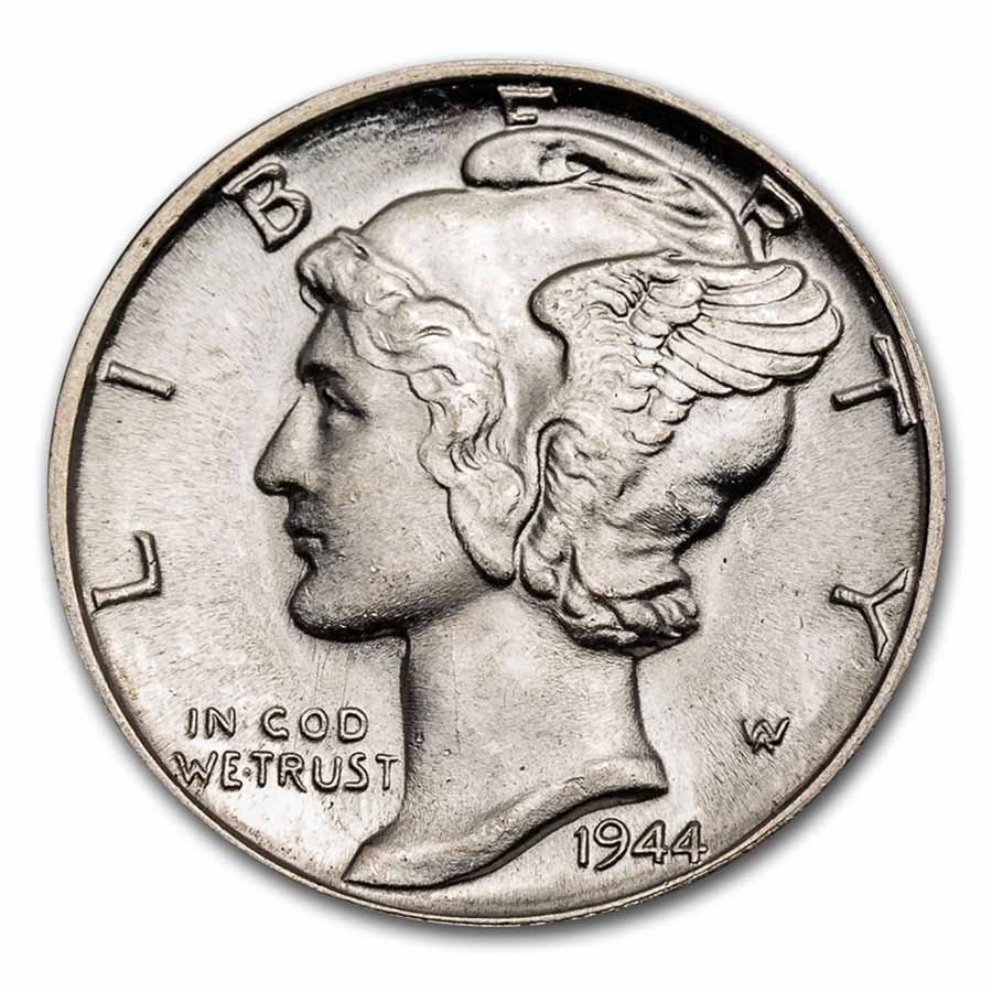 Buy 1916-1945 90% Silver Mercury Dimes BU (Random)