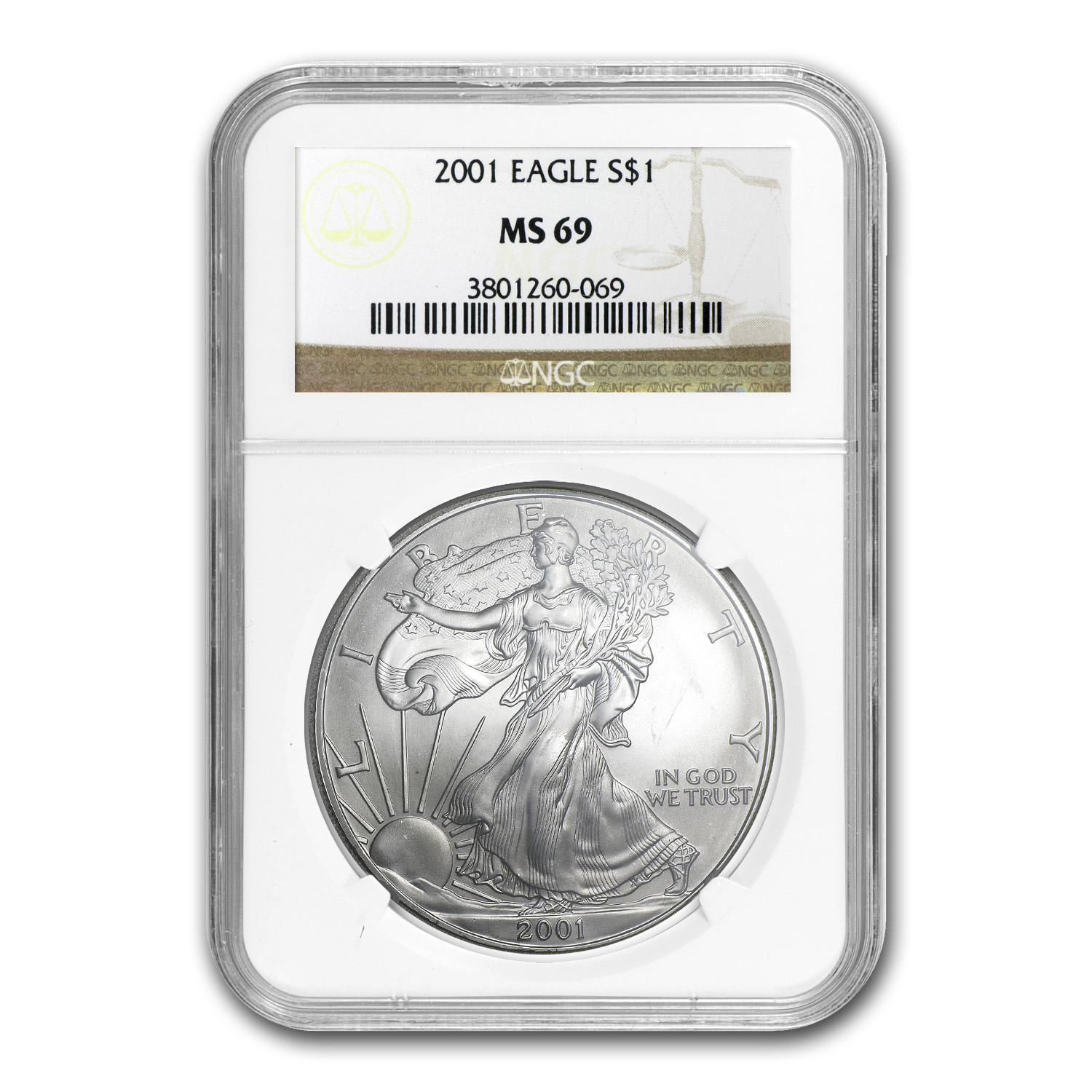 Buy 2001 American Silver Eagle MS-69 NGC - Click Image to Close