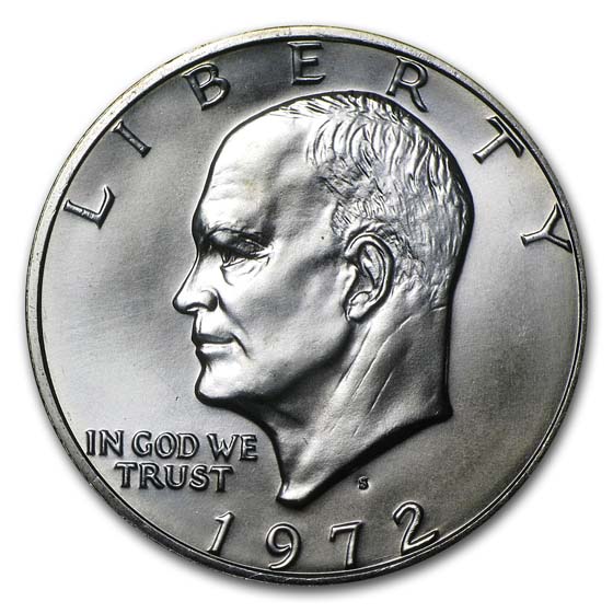 Buy 1972-S 40% Silver Eisenhower Dollar BU - Click Image to Close