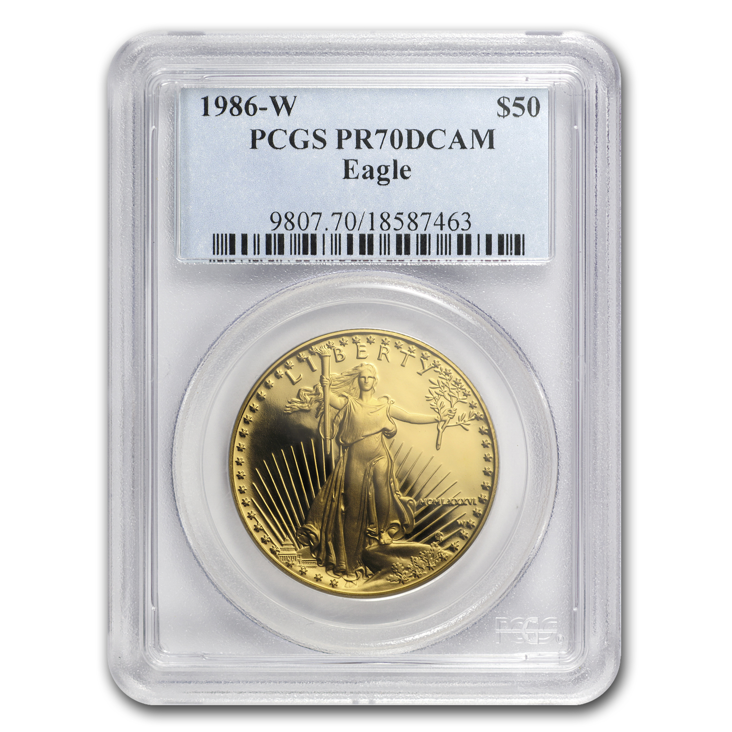 Buy 1986-W 1 oz Proof American Gold Eagle PR-70 PCGS - Click Image to Close