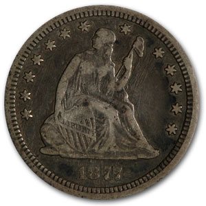 Buy 1877-CC Liberty Seated Quarter Fine