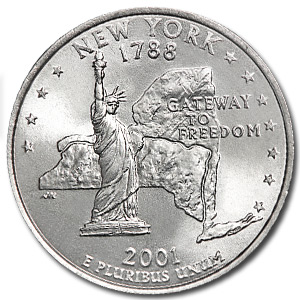 Buy 2001-D New York State Quarter BU - Click Image to Close