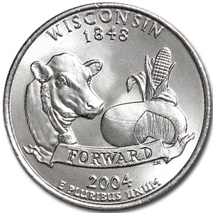 Buy 2004-D Wisconsin State Quarter BU - Click Image to Close