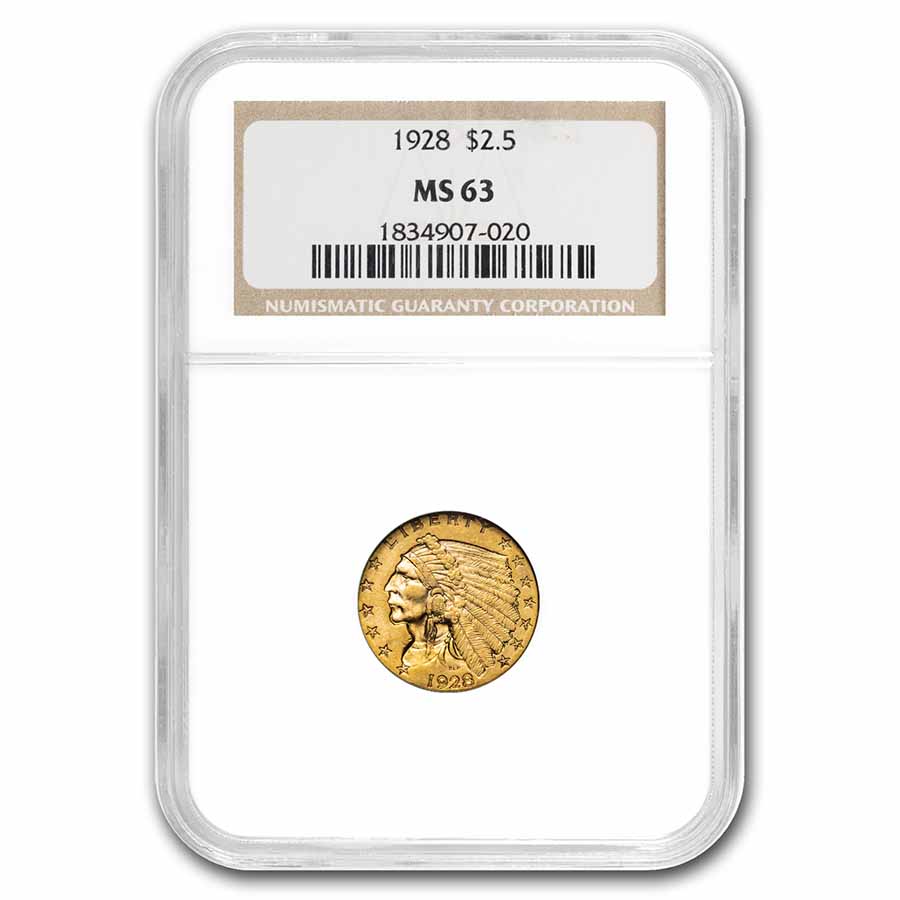 Buy 1928 $2.50 Indian Gold Quarter Eagle MS-63 NGC - Click Image to Close
